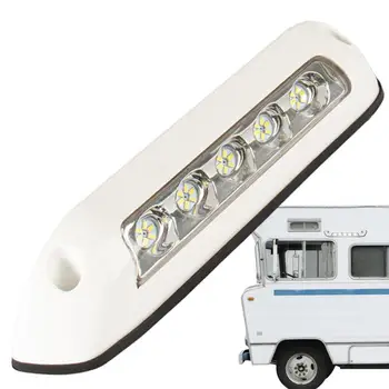 Balta Melna 6500K Nojumi Veranda LED Gaismas 12/24V Ūdensizturīgs Āra Kempings Bārs Puses Lampa Laivu RV Caravan Kemperu Universal