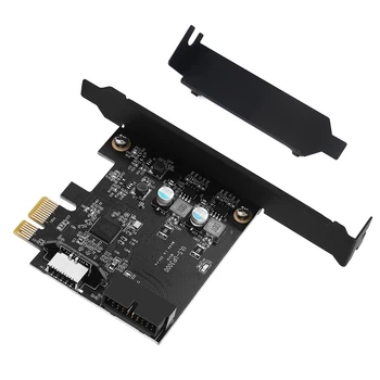 19 Pin Header + Tipa-E 5Gbps PCI Express Card USB3.0 Priekšējā Paneļa Adapteri Windows/Mac OS/Linux Desktop PC
