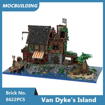 KM Celtniecības Bloki Van Dyke s Island Modelis DIY Samontēti Ķieģeļu Arhitektūras Sērijas Radošo Bērnu Rotaļlietas Xmas Dāvanas 8622PCS