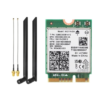 L43D WiFi6E AX211NGW Mini PCI-E Wifi Karti 5374M Tri-band BT5.3 Bezvadu Adapteris IntelAX211 Kartes M2 Atslēga-E CNVIO2