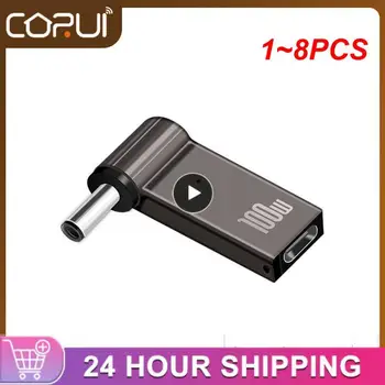 1~8PCS USB C Tipa Ātrās Uzlādes Adapteri Plug Connector Universālo USB C Klēpjdatoru Lādētāja Pārveidotājs Dell, Asus, Hp, Acer