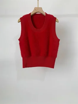 2023 Pavasara sievietēm jaunā modes īss sarkana veste
