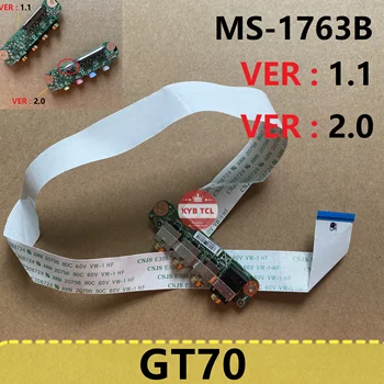 MSI GT70 Patiesu Klēpjdatoru Audio Skaņu pults ar Kabeli, MS-1763B 11763B VER: 2.0 1.1 Grāmatiņa